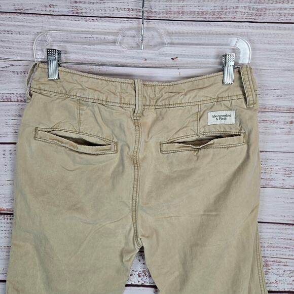 Abercrombie & Fitch Men's Chino Tan Khaki Pants 28 Cotton Neutral Earthy Casual - Picture 5 of 12
